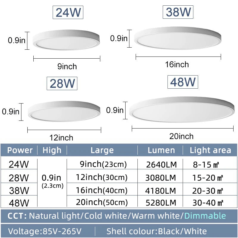 Smart LED ceiling light room