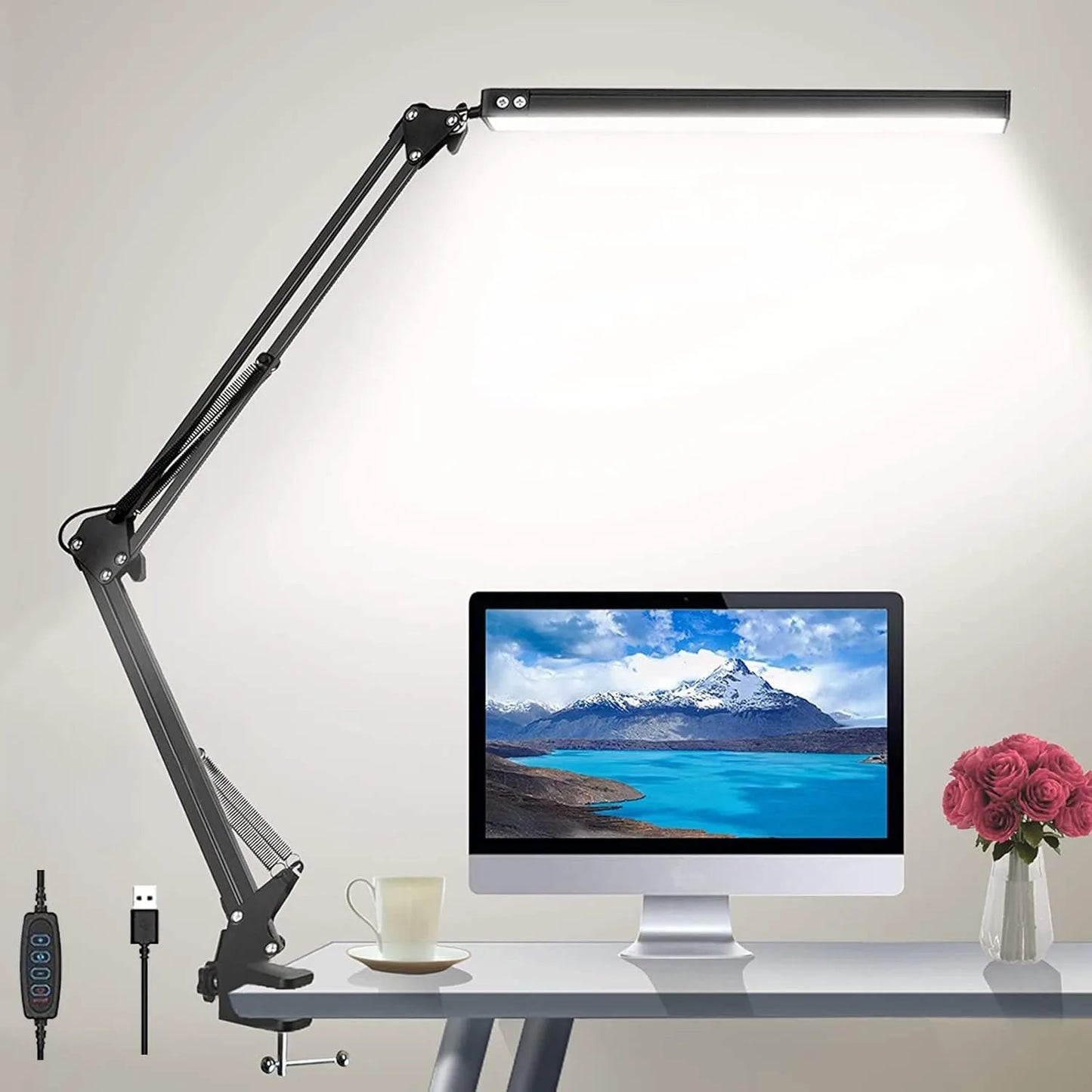 LED Folding Metal Desk Lamp
