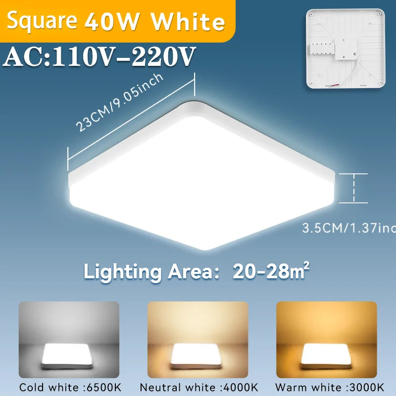 Modern Led Ceiling Lamps 15/20/30W Ceiling Panel Fixtures AC 110V-220V For Room Living Bedroom Kitchen Home Decor Panel Lights