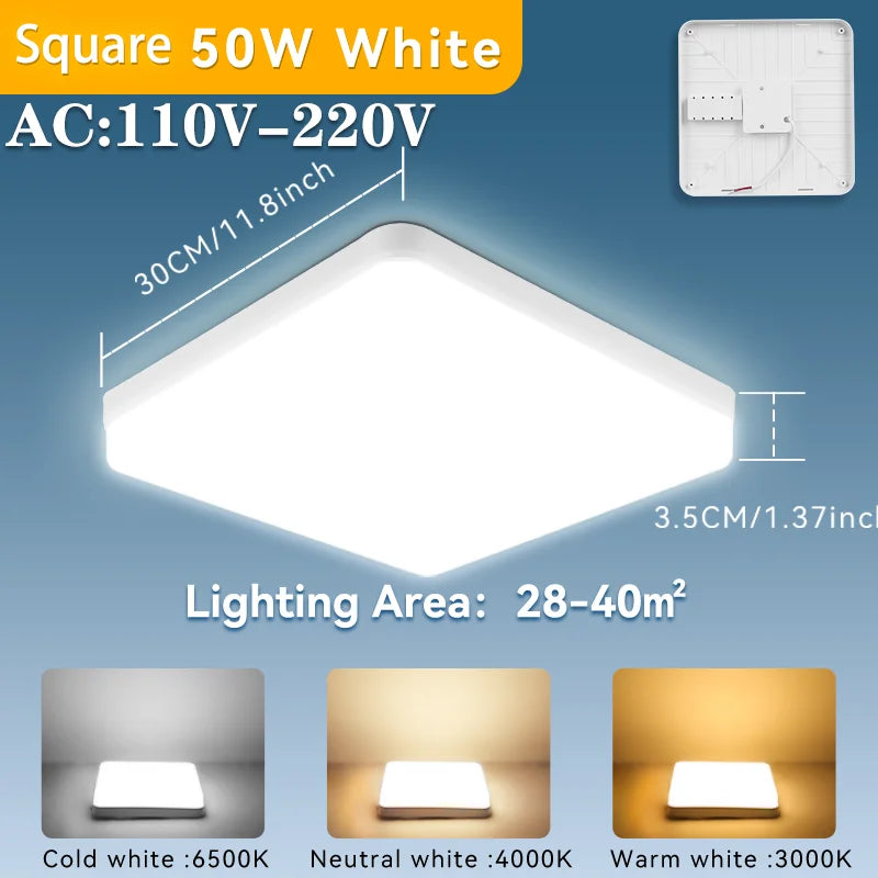 Modern Led Ceiling Lamps 15/20/30W Ceiling Panel Fixtures AC 110V-220V For Room Living Bedroom Kitchen Home Decor Panel Lights